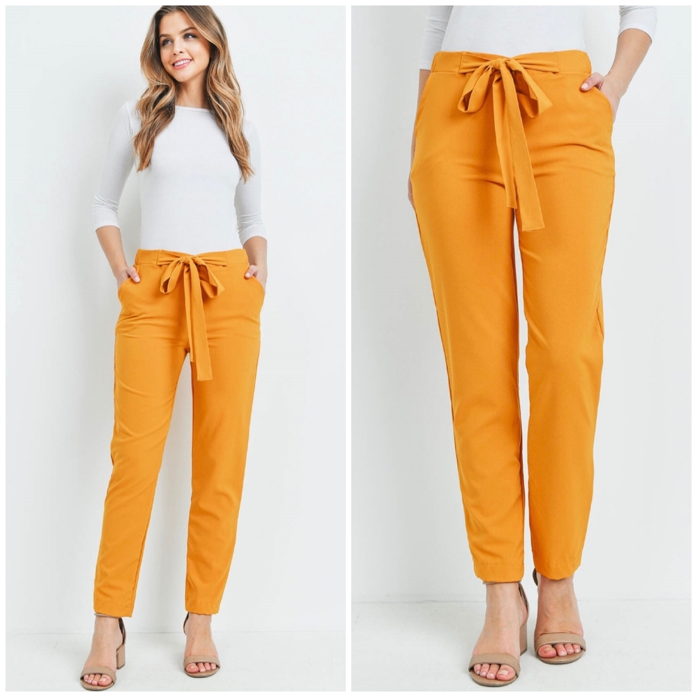 LAST ONE❗Potter's Pot Chic Mustard Paperbag Pants - Picture 6 of 6